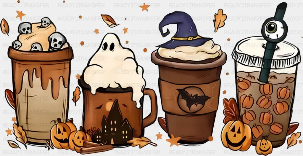Halloween Coffees - Halloween DTF Transfer