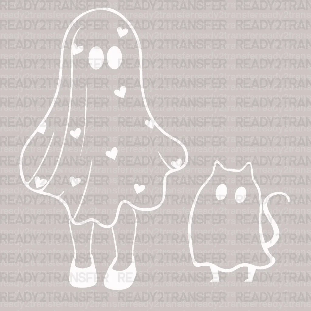 HALLOWEEN GIRL AND CAT DTF Transfer ready2transfer