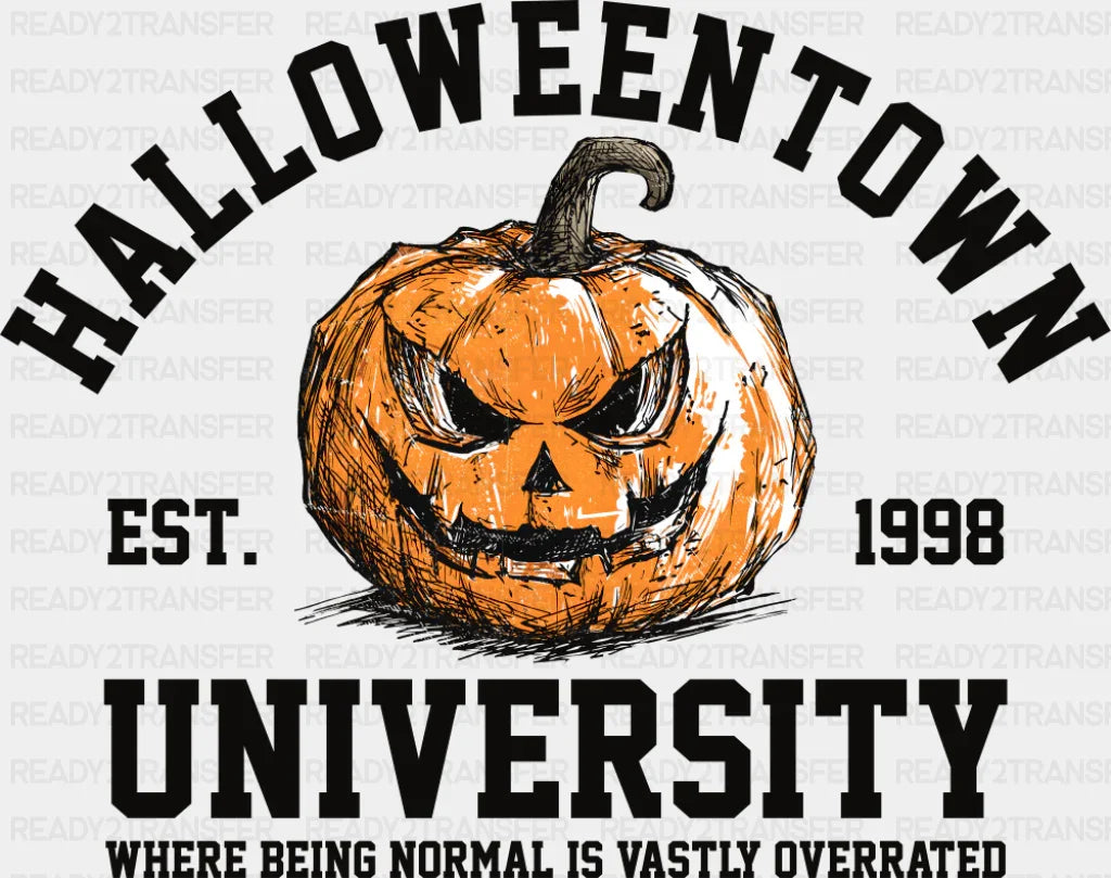 Halloweentown University Halloween DTF Transfer Adult Unisex S & M (10’’) / Dark Color Design (See Imaging)