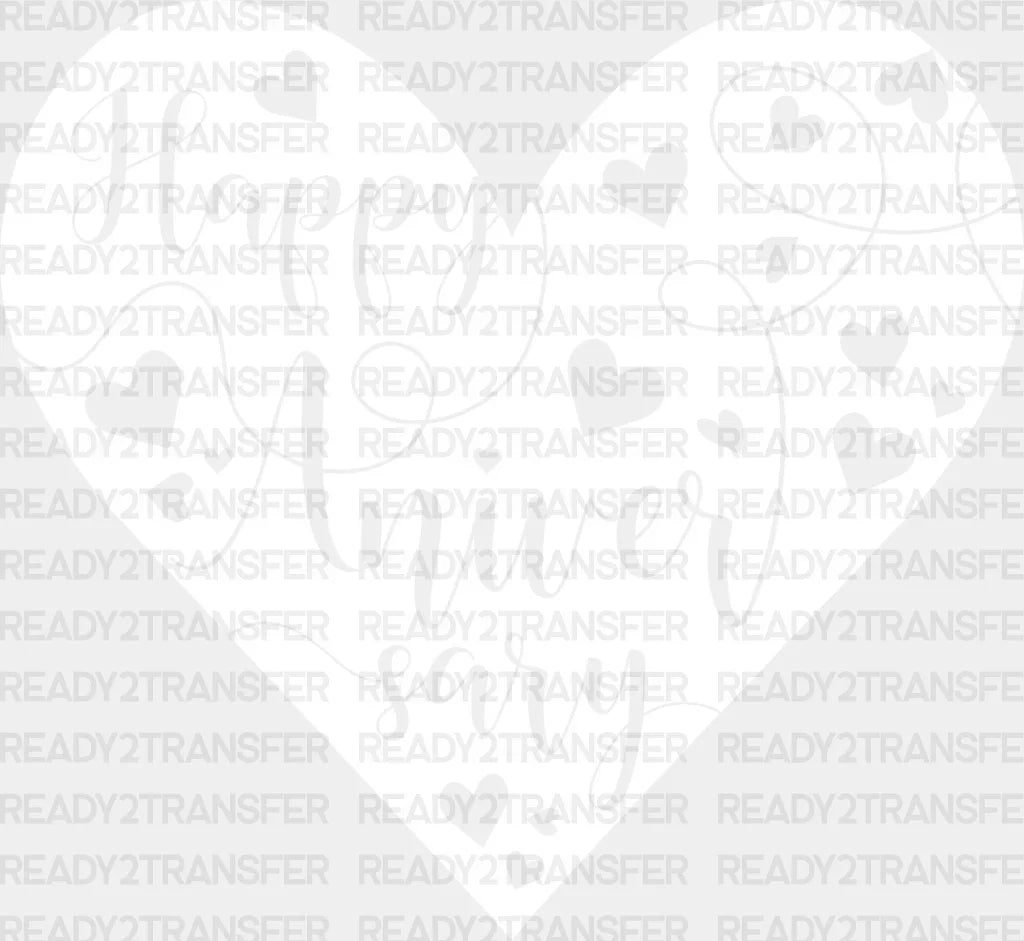 Happy Anniversary Heart - Dtf Heat Transfer Adult Unisex S & M (10’’) / Light Color Design (See