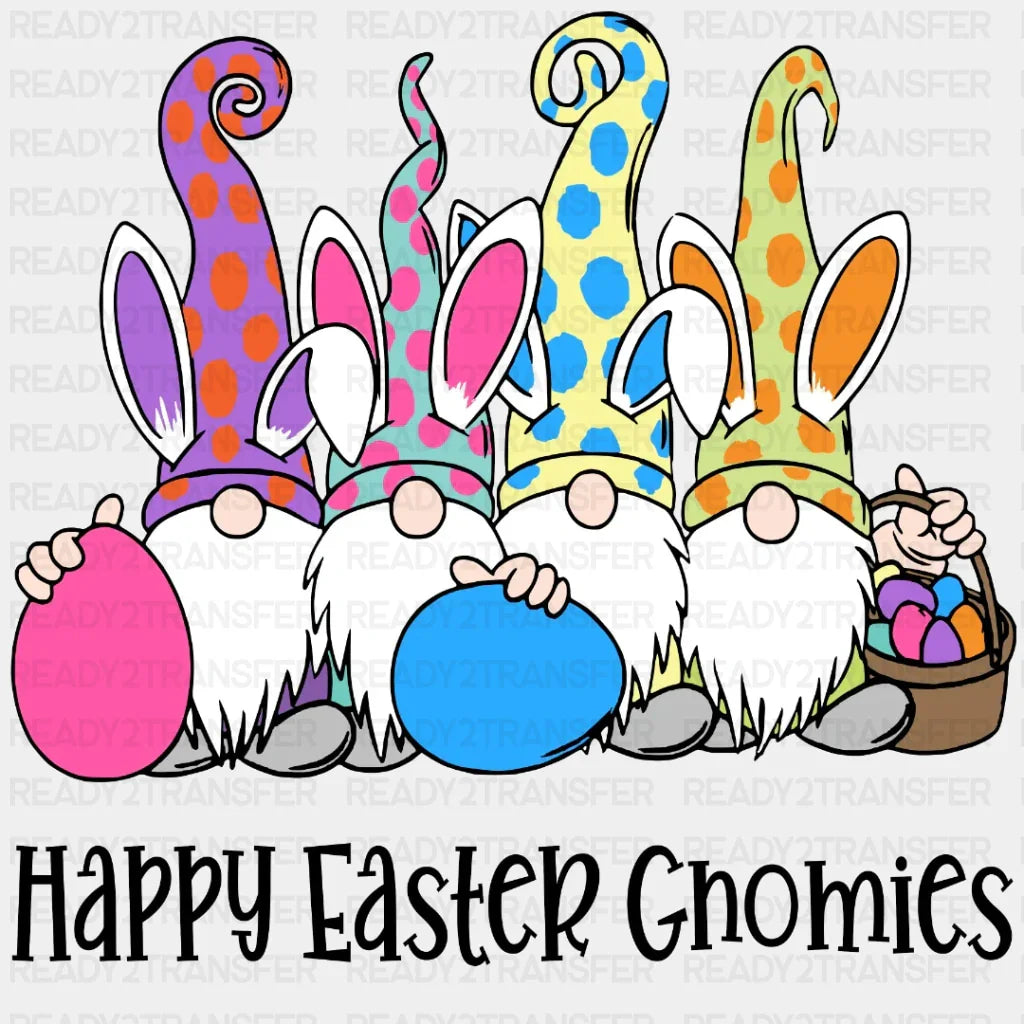 Happy Easter Gnomies Dtf Heat Transfer Design