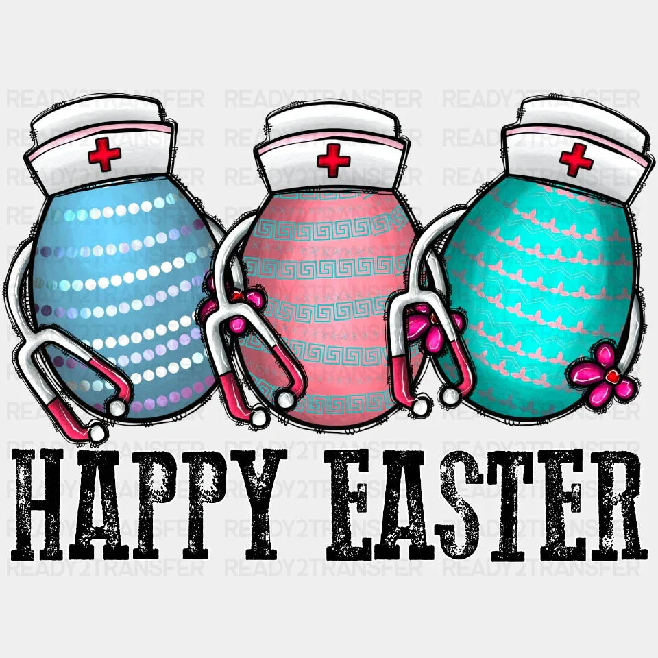 Happy Easter Nurse Dtf Heat Transfer Design