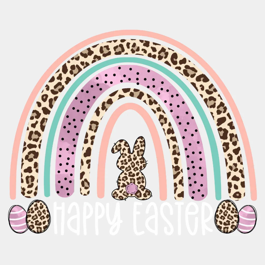 Happy Easter Rainbow Dtf Heat Transfer Design