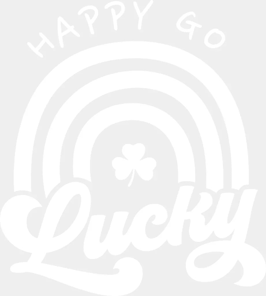 Happy Go Lucky Rainbow. St. Patrick’s Day Dtf Heat Transfer Saint Patricks Design St Paddys