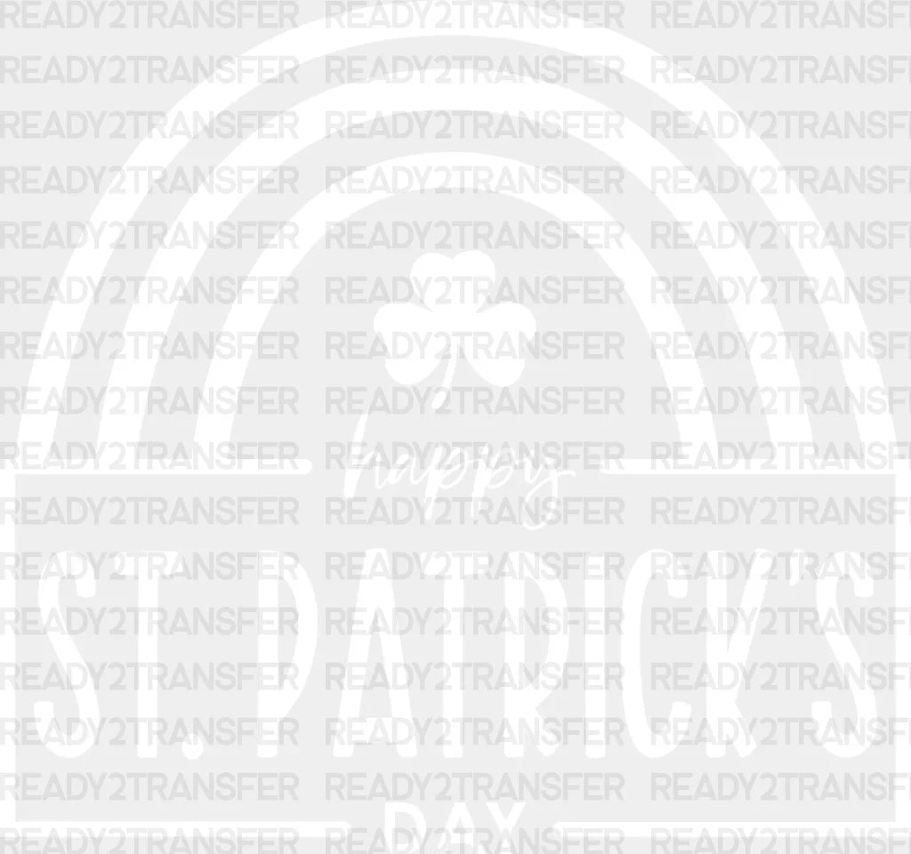 Happy St. Patrick's Day DTF Heat Transfer, Saint Patricks Day Design, St Paddys Day DTF ready2transfer White