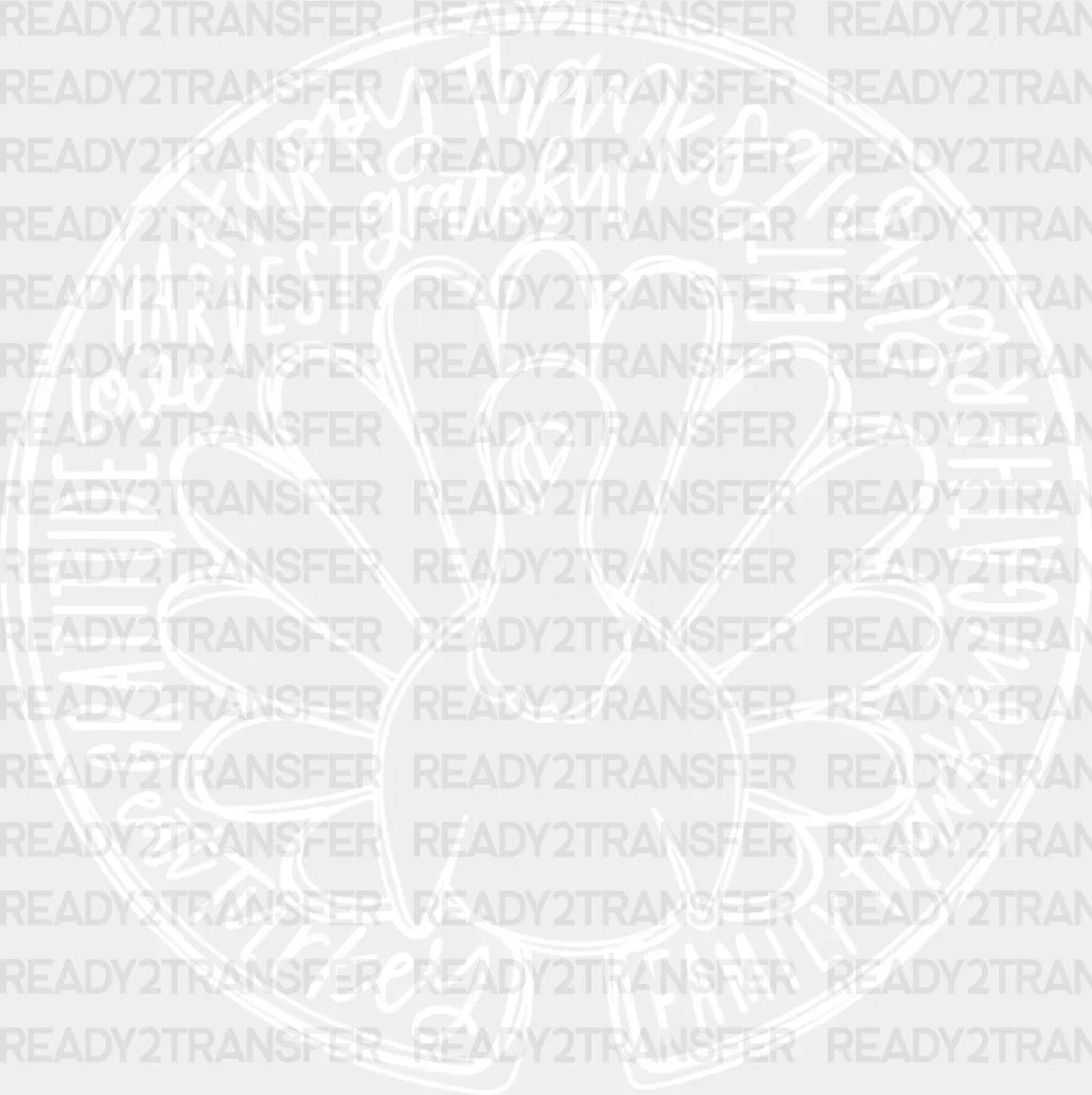 Happy Thanksgiving Dtf Transfer