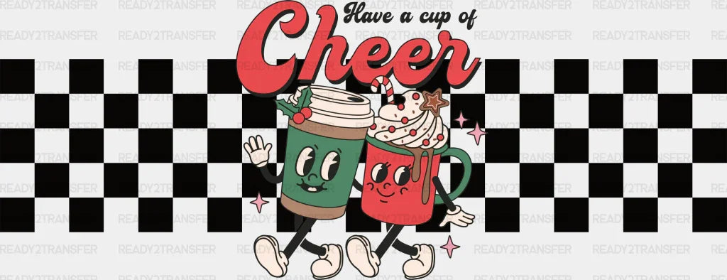 Have A Cup Of Cheer - Mardi Gras Cup Wrap UV Sticker Permanent UV DTF Decal ready2transfer