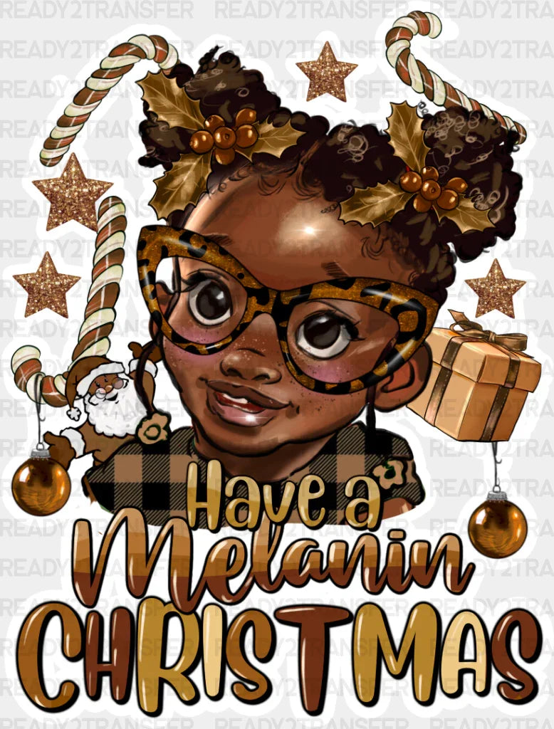Have A Melanin Christmas - Dtf Transfer Adult Unisex S & M (10’’) / Light Color Design (See Imaging)
