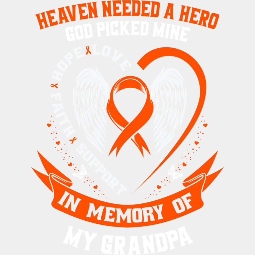 Heaven Needed A Hero, God Picked Mine - Leukemia DTF Transfers ready2transfer Light Color Design (See Imaging)