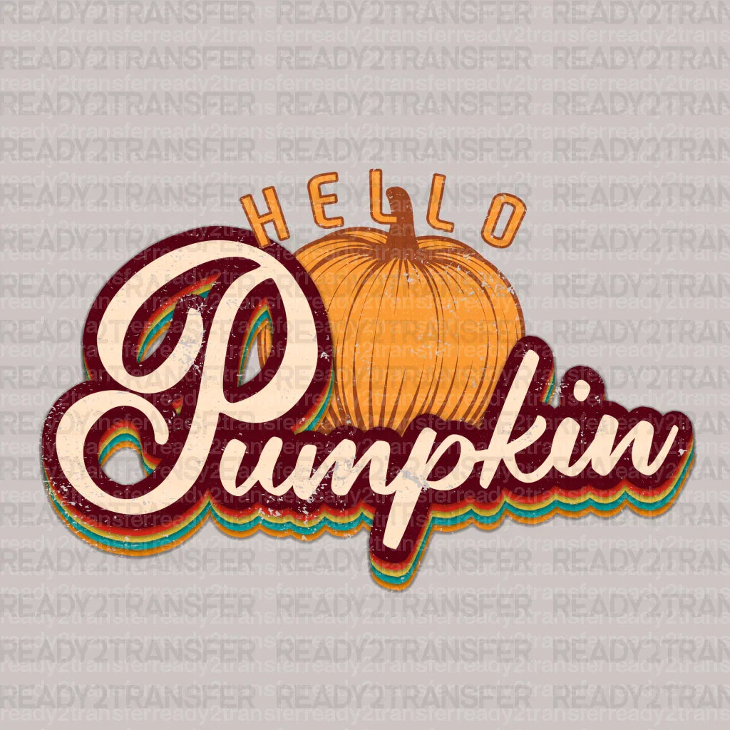 Hello Pumpkin Solo DTF Transfer ready2transfer