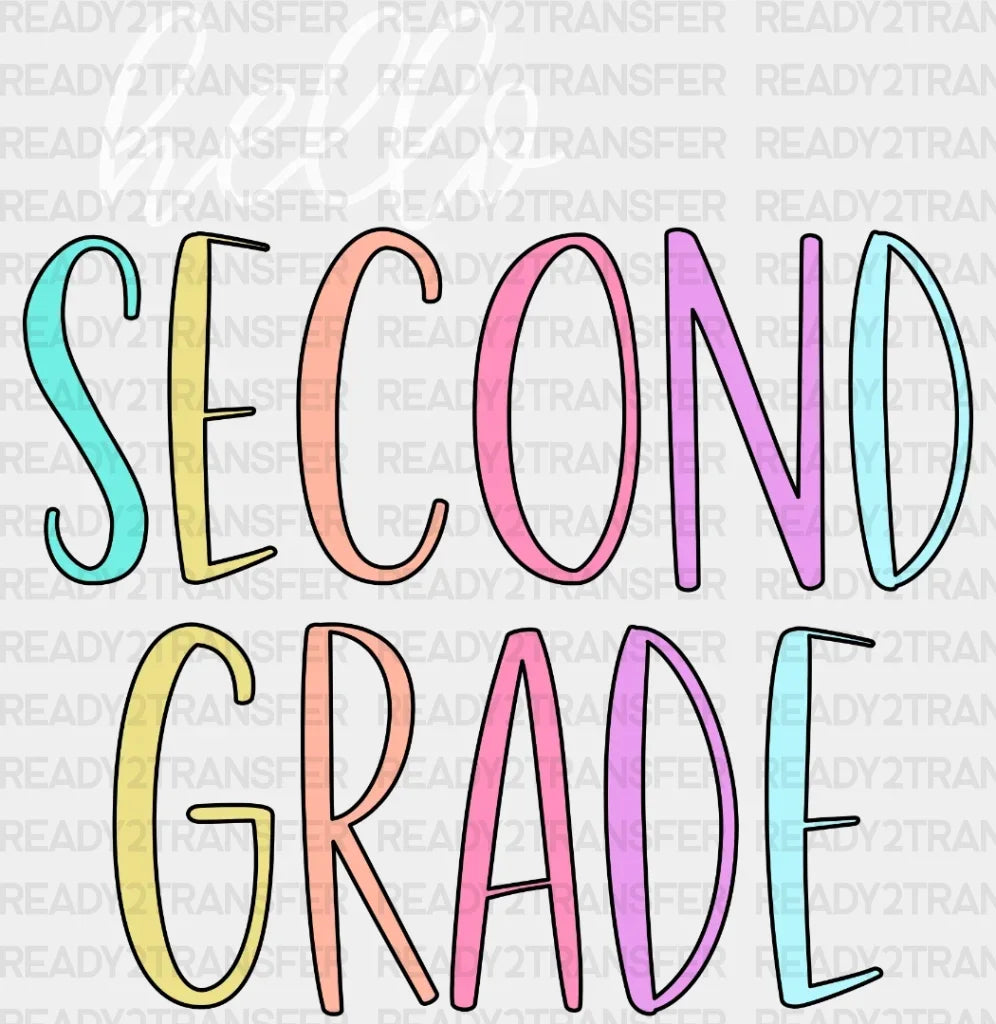 Hello Second Grade DTF Transfer ready2transfer White