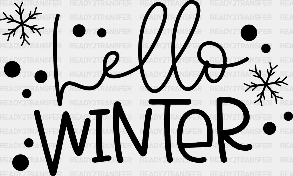 Hello Winter Dtf Transfer