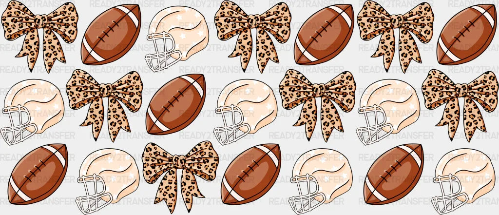 Helmet And Ribbons - Football Cup Wrap Uv Sticker Permanent Dtf Decal