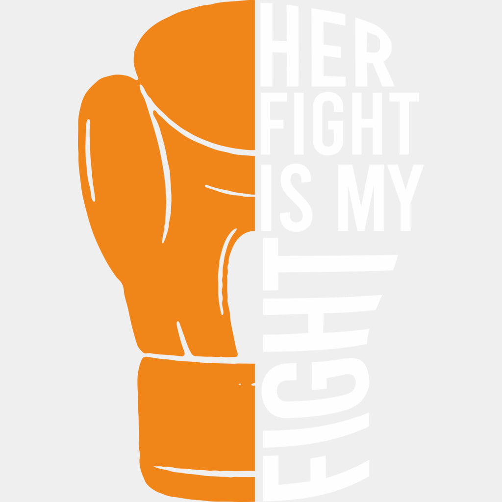 Her Fight Is My Fight, Boxing Glove - Leukemia DTF Transfers ready2transfer Light Color Design (See Imaging)