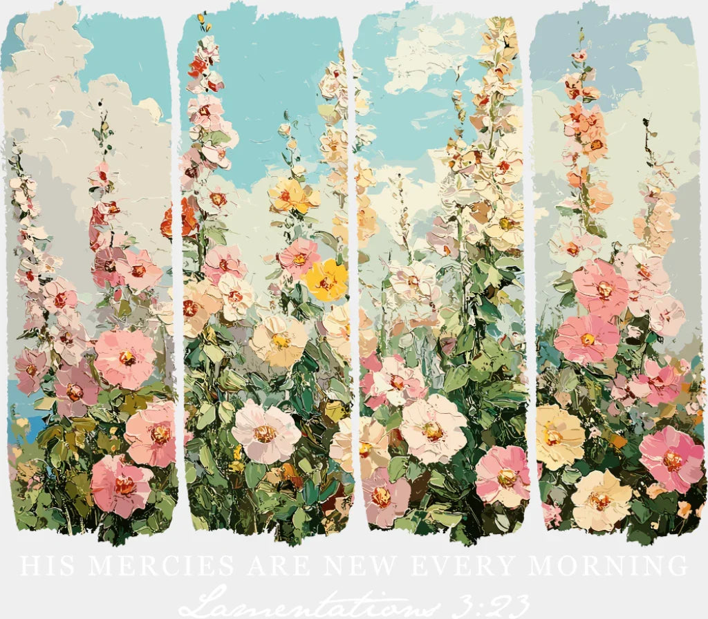 His Mercies Are New Every Morning - Christianity DTF Transfer Adult Unisex - S & M (10’’) / Light Color Design (See