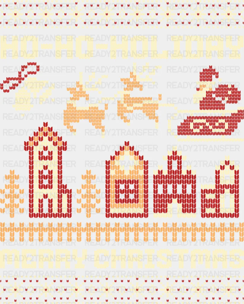 Ho Ho Holiday Merry Christmas - Christmas DTF Transfer