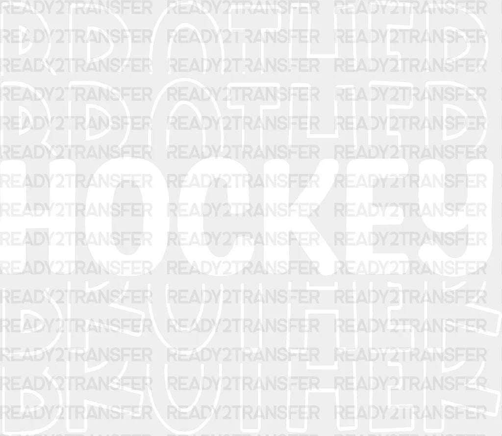 Hockey Brother Design - Dtf Heat Transfer Adult Unisex S & M (10’’) / White