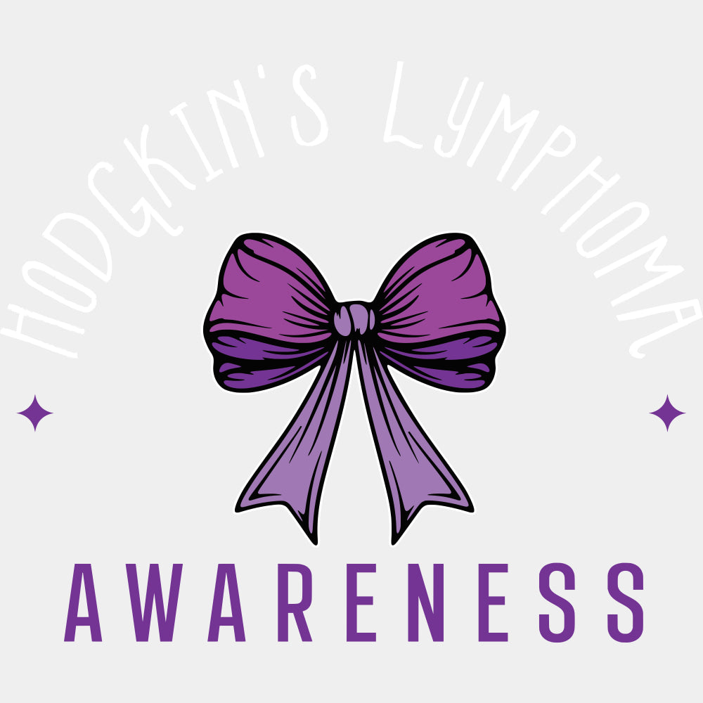 Hodgkin's Lymphoma Awareness, Purple Ribbon - Lymphoma DTF Transfers ready2transfer Light Color Design (See Imaging)