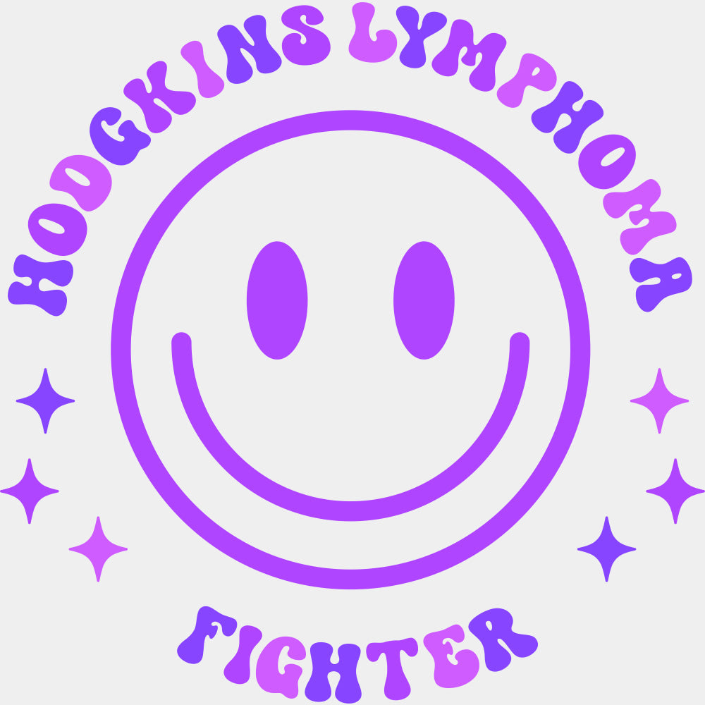 Hodgkin's Lymphoma Fighter, Black, White & Purple - Lymphoma DTF Transfers ready2transfer Purple Color Design (See Imaging)