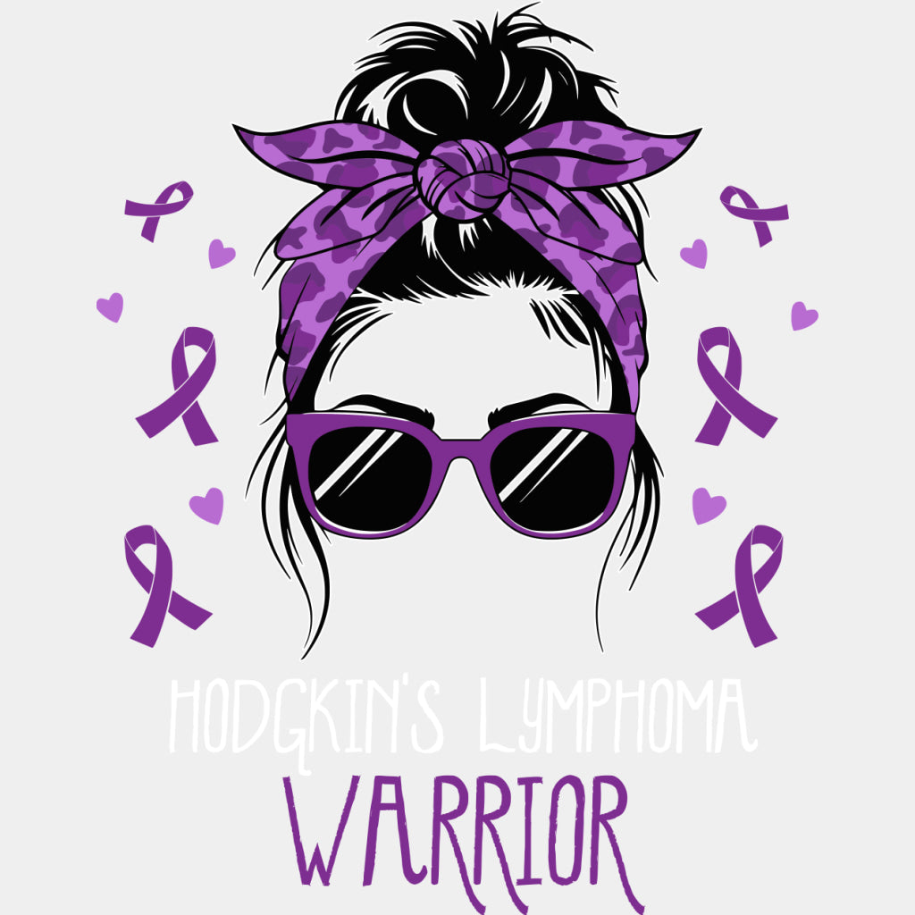 Hodgkin's Lymphoma Warrior, Bandana Girl - Lymphoma DTF Transfers ready2transfer Light Color Design (See Imaging)