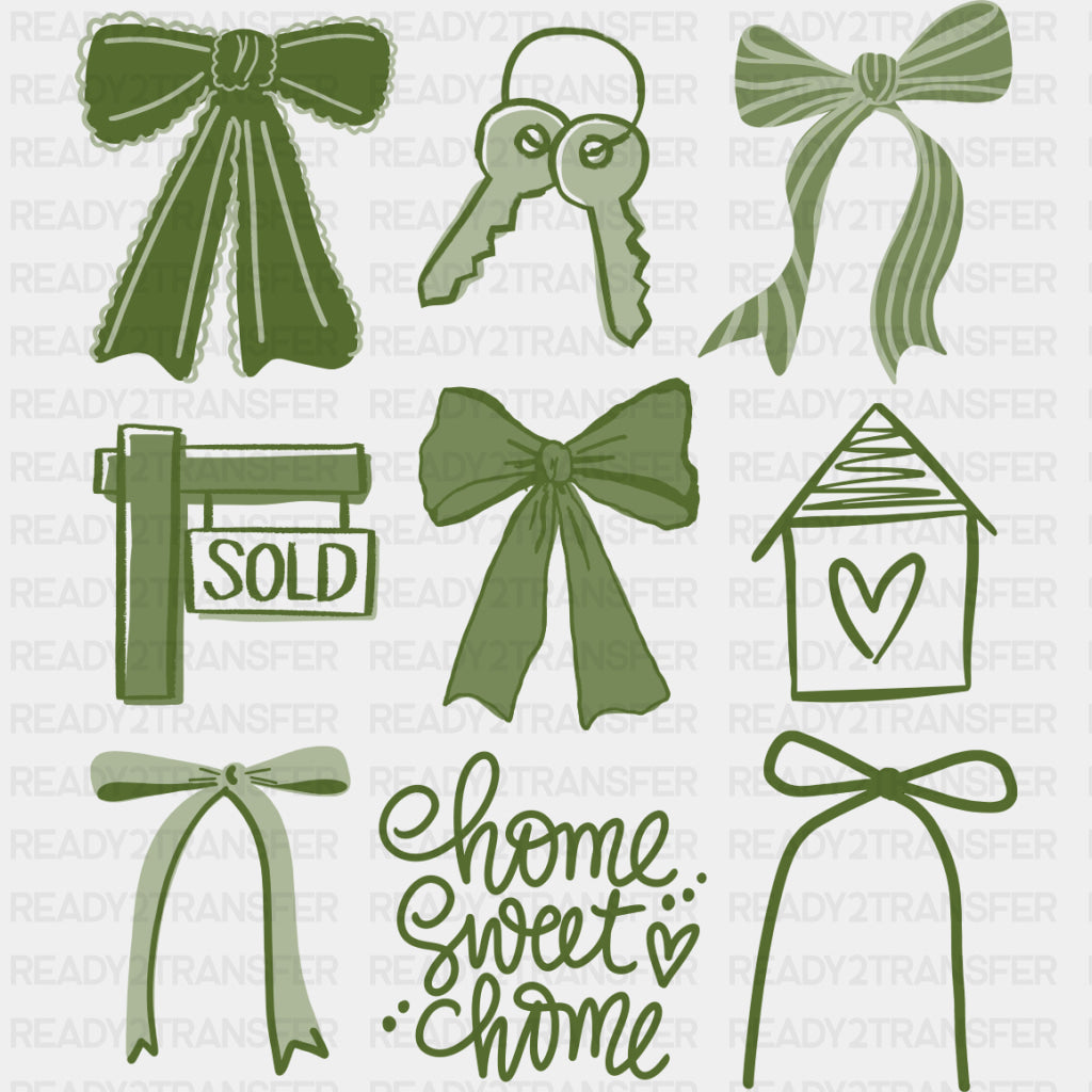 Home Sweet Home, Green - Realtor DTF Transfers ready2transfer