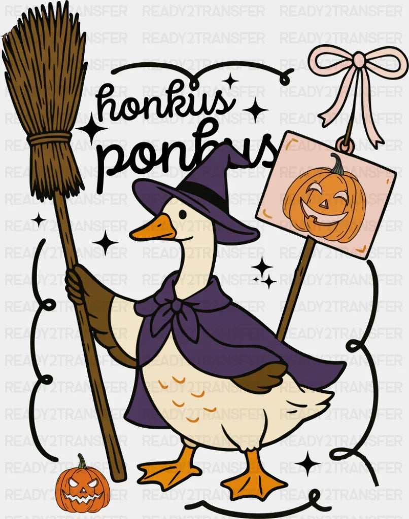 Honkus Ponkus B&W - Halloween DTF Transfer ready2transfer Dark Color Design (See Imaging)
