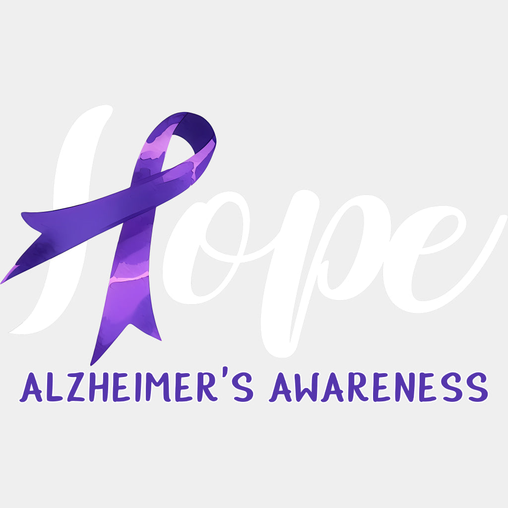 Hope Alzheimer's Awareness - Alzheimer's Awareness DTF Transfer ready2transfer Light Color Design (See Imaging)