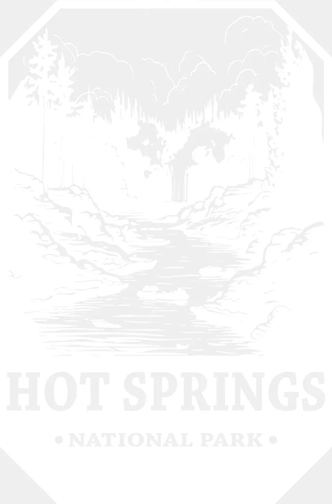 Hot Spring National Park Design - Parks Dtf Transfers Adult Unisex S & M (10’) / White