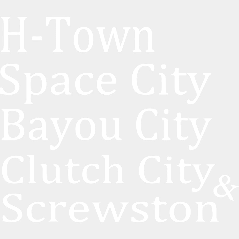 Houston Names - States & Cities DTF Transfers ready2transfer Light Color Design (See Imaging)