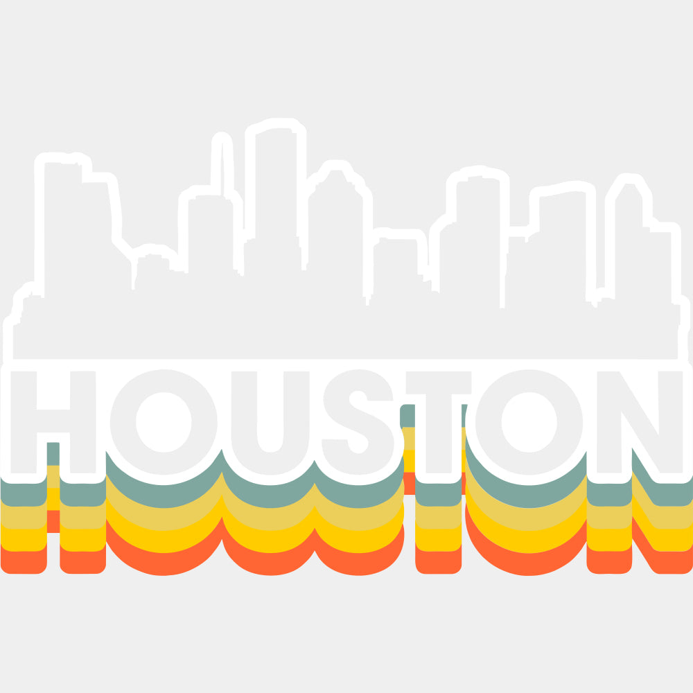 Houston Silhouette - States & Cities DTF Transfers ready2transfer Light Color Design (See Imaging)