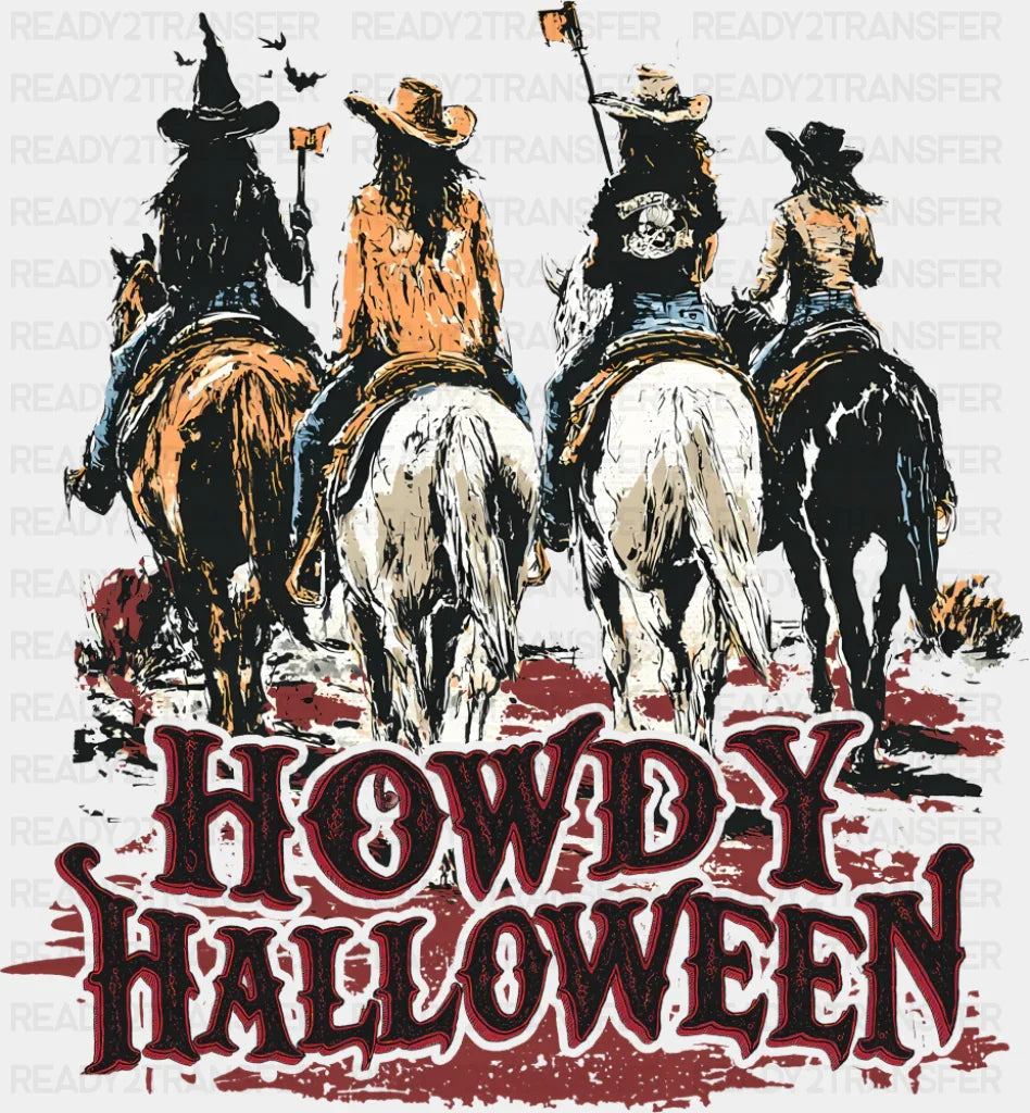 Howdy Halloween - Halloween DTF Transfer Adult Unisex - S & M (10’’) / Dark Color Design (See Imaging)