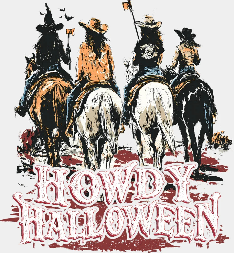 Howdy Halloween - Halloween DTF Transfer Adult Unisex - S & M (10’’) / Light Color Design (See Imaging)