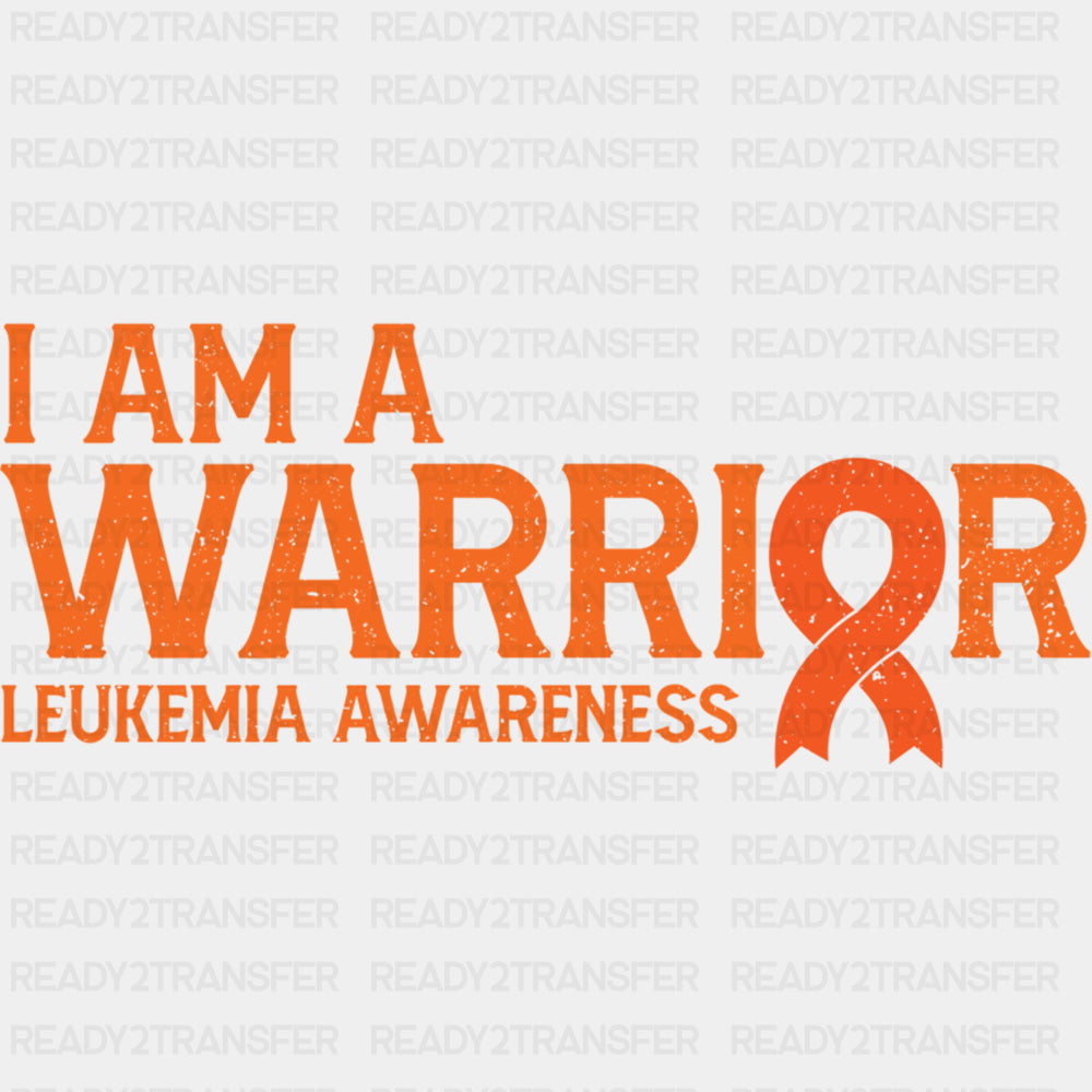 I Am A Warrior, Ribbon - Leukemia DTF Transfers ready2transfer