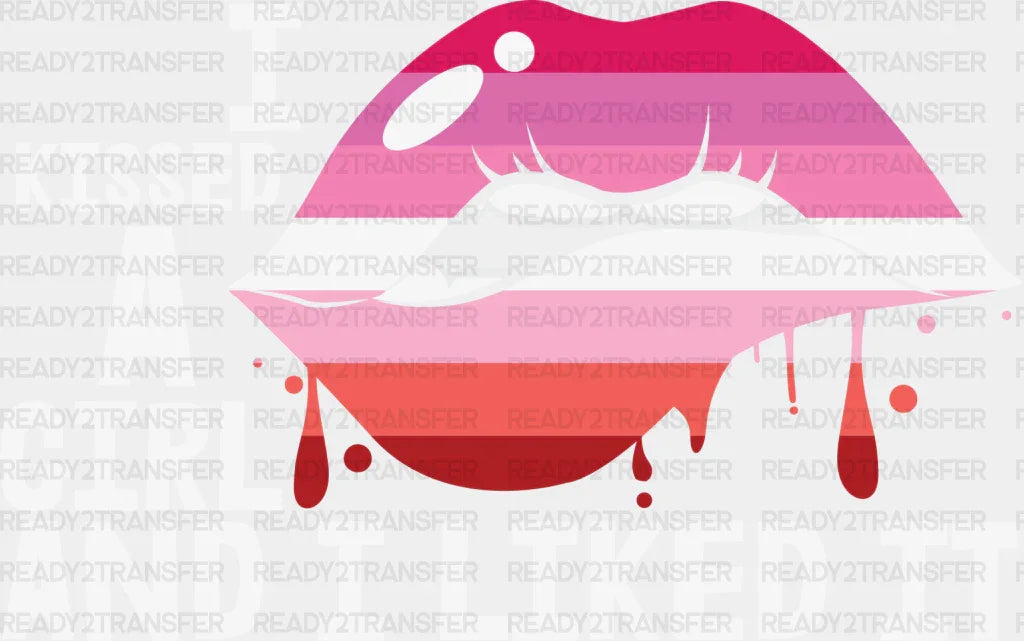 I Kissed A Girl And Liked It - Lesbian Dtf Transfer Adult Unisex S & M (10’’) / Light Color