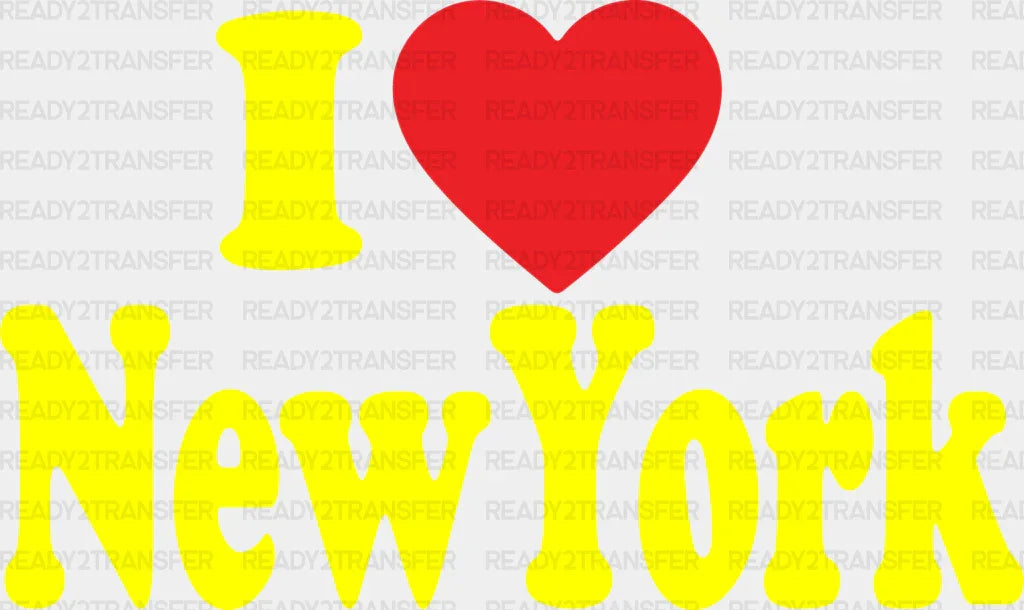 I Love Newyork Dtf Transfer