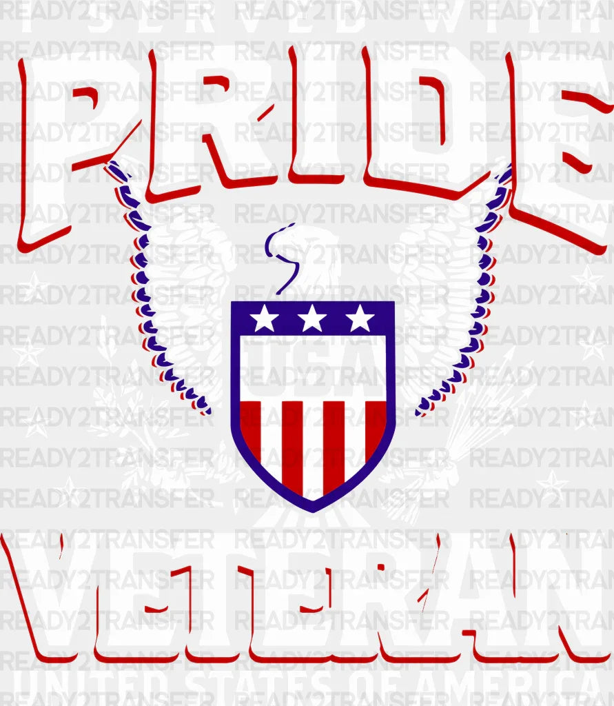 I Served With Pride - Army Dtf Transfer Adult Unisex S & M (10’’) / Light Color Design (See Imaging)