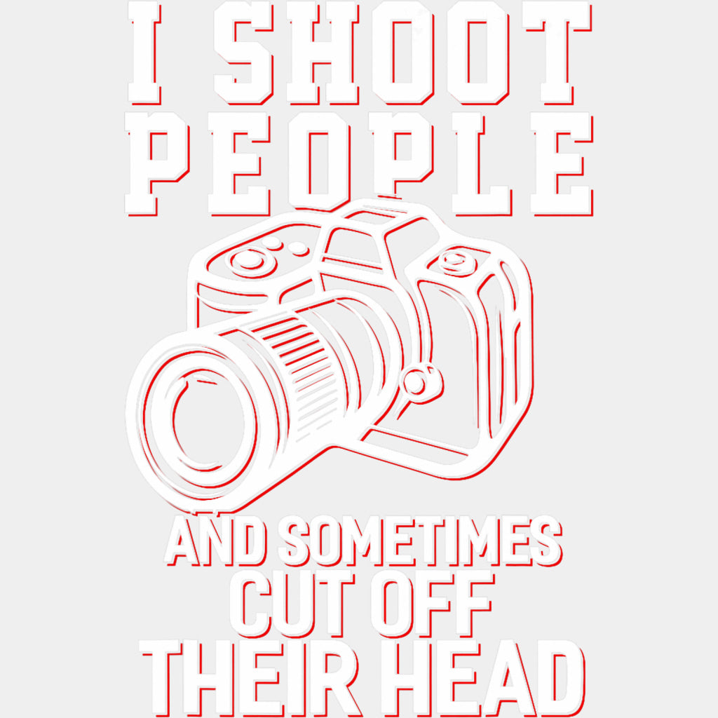 I Shoot People, Red B&W - Photography DTF Transfers ready2transfer Light Color Design (See Imaging)