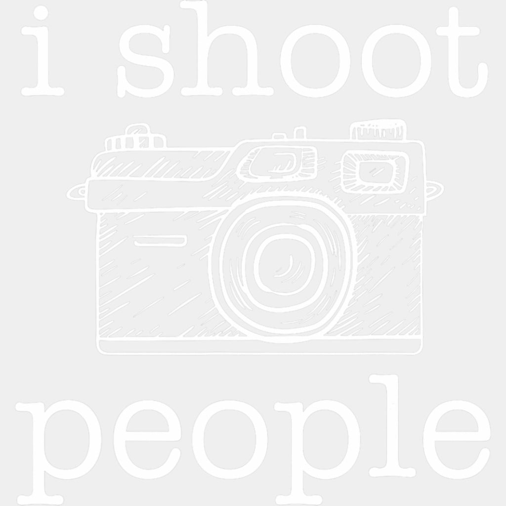 I Shoot People, Retro B&W - Photography DTF Transfers ready2transfer Light Color Design (See Imaging)