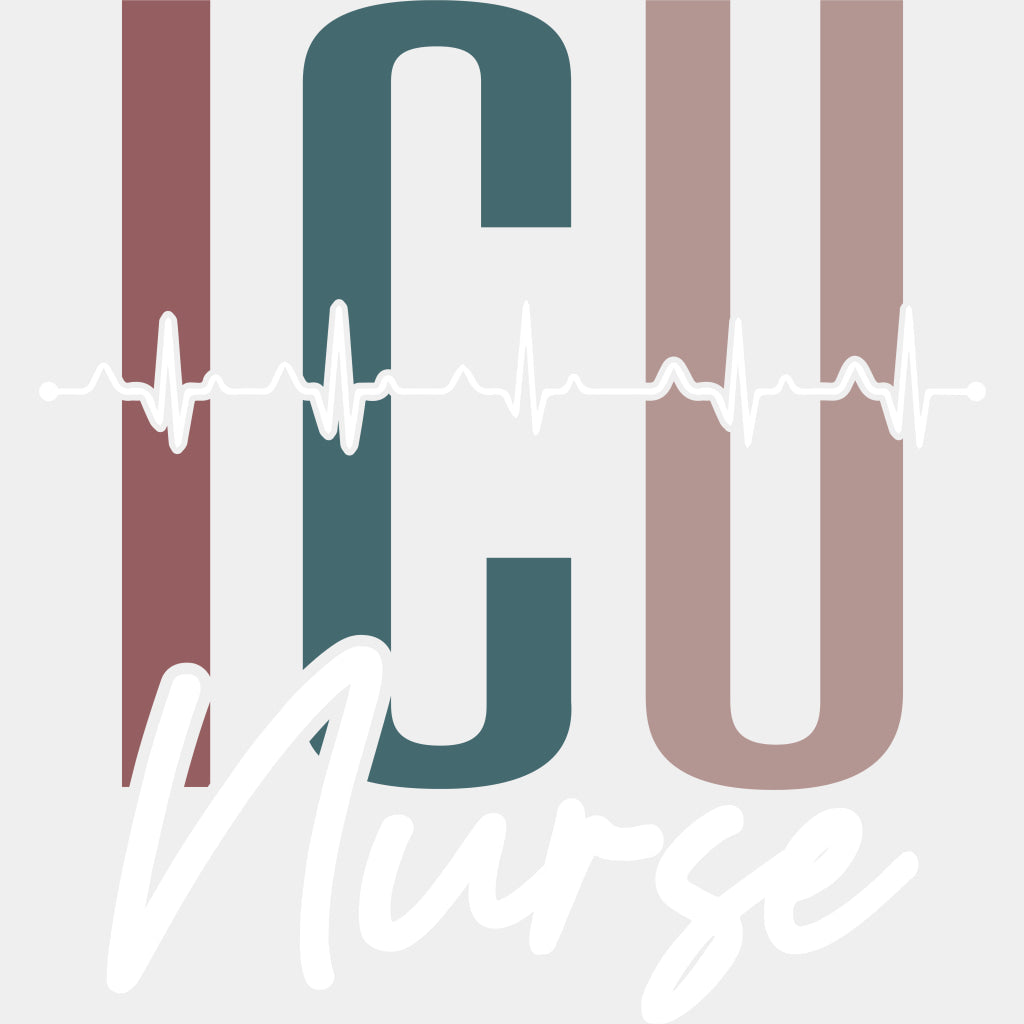 ICU Nurse, ECG Line - ICU DTF Transfers ready2transfer Light Color Design (See Imaging)