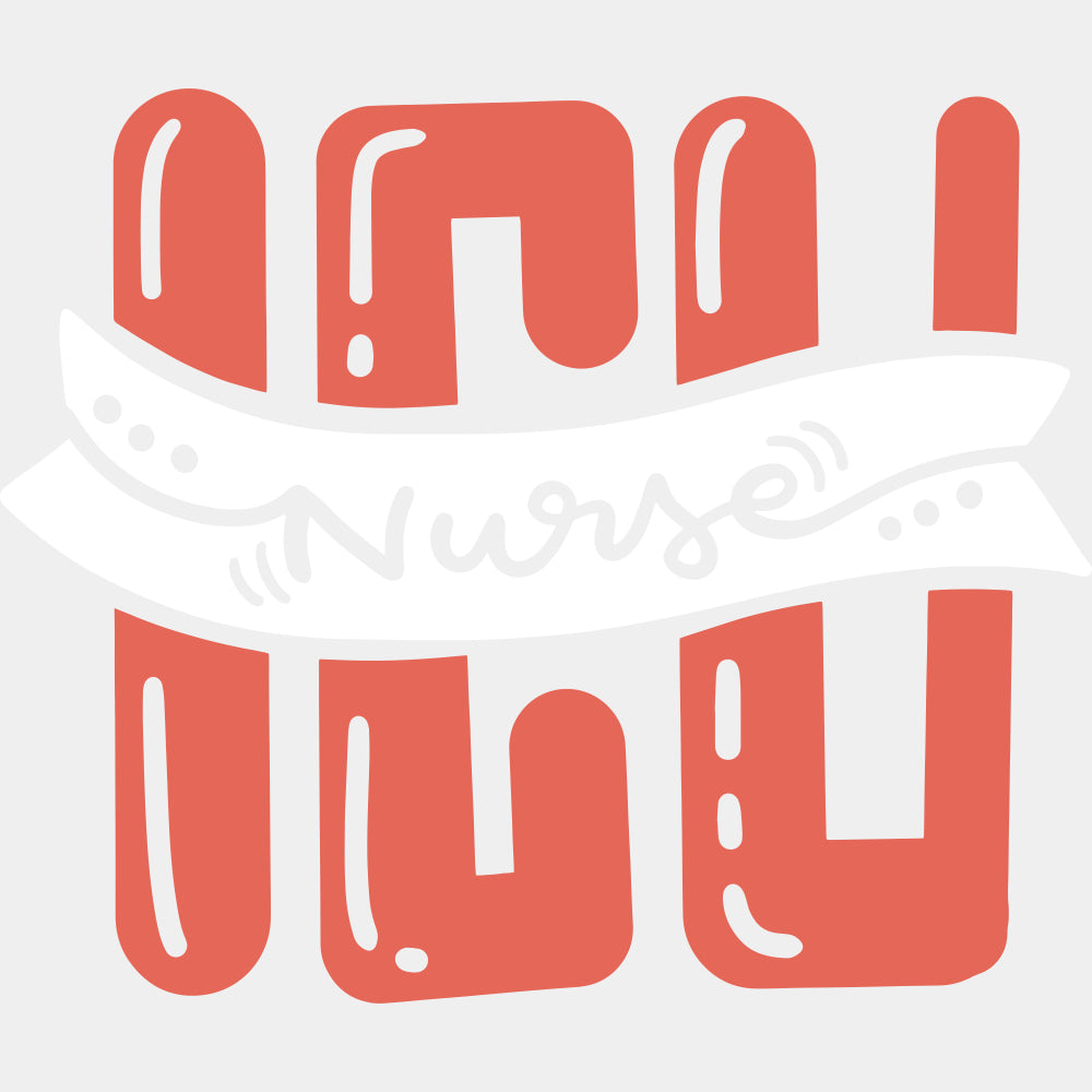 ICU Nurse, Orange Letters - ICU DTF Transfers ready2transfer Light Color Design (See Imaging)
