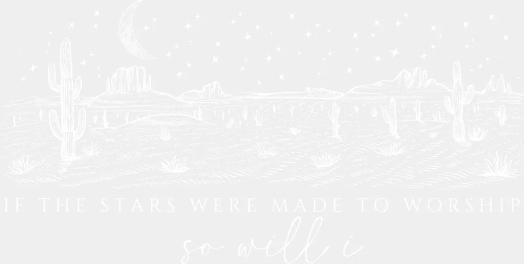 If The Stars Were Made To Worship So Will I - Christianity DTF Transfer Adult Unisex - S & M (10’’) / Light Color