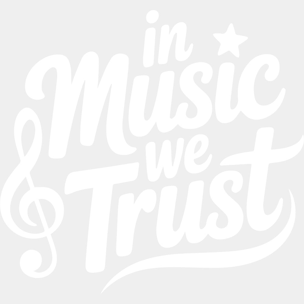 In Music We Trust - Music DTF Transfers ready2transfer Light Color Design (See Imaging)