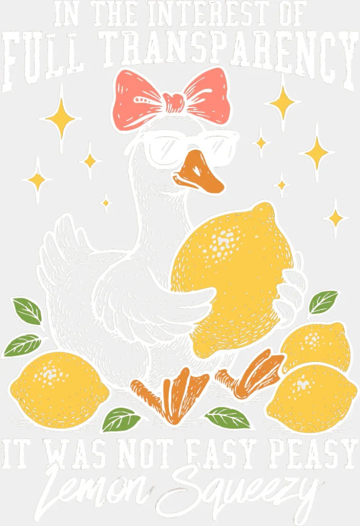 In The Interest Of Fully Transparency - Funny DTF Transfer Adult Unisex - S & M (10’’) / Light Color Design (See