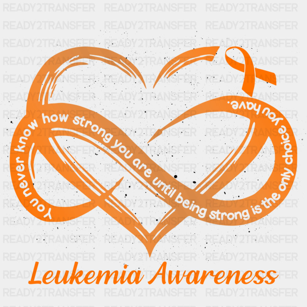 Infinity Symbol & Heart - Leukemia DTF Transfers ready2transfer Dark Color Design (See Imaging)