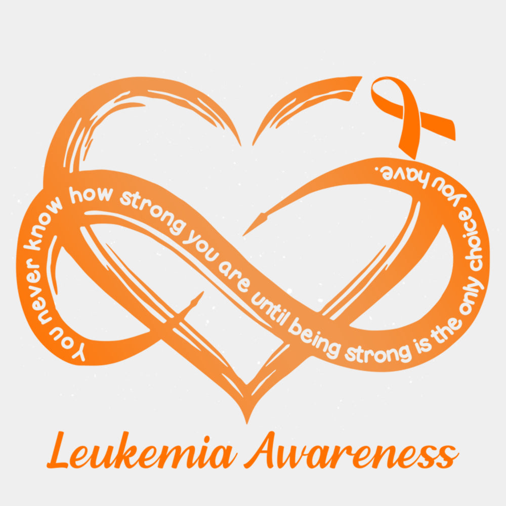 Infinity Symbol & Heart - Leukemia DTF Transfers ready2transfer Light Color Design (See Imaging)