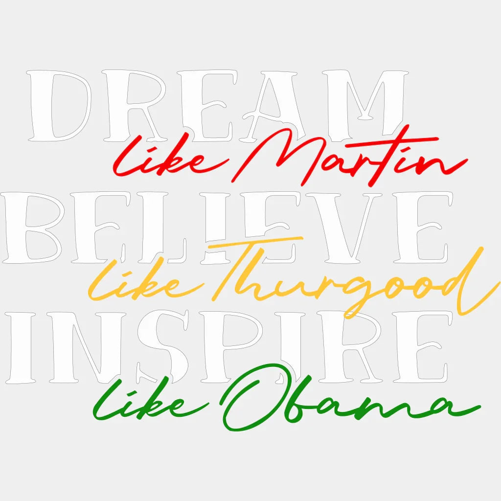 Inspire Like Obama Blm Dtf Transfer Adult Unisex - S & M (10’) / White