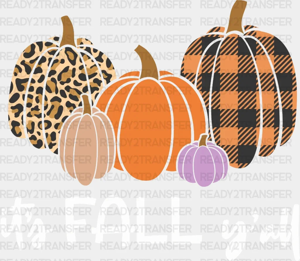 It's FALL y'all Pumpkins DTF Transfer ready2transfer