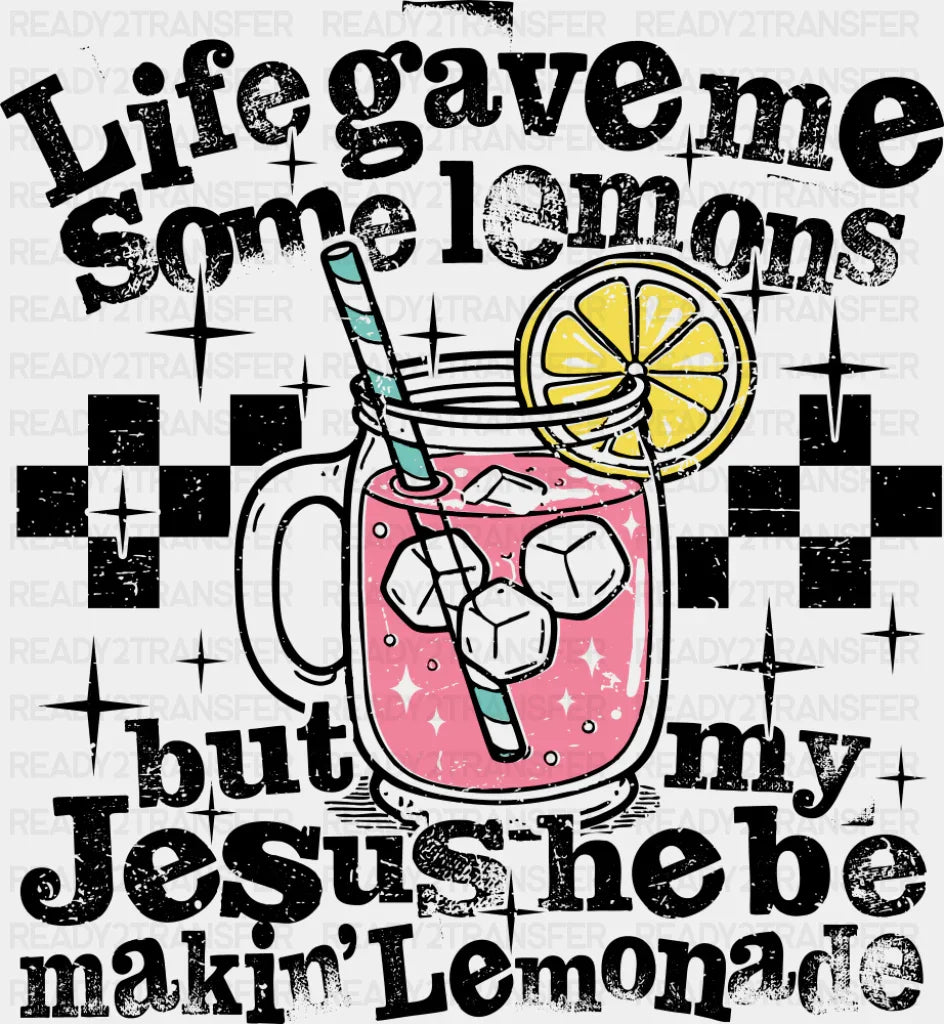 Jesus Be Makin’ Lemonade Christianity DTF Transfer Adult Unisex S & M (10’’) / Dark Color Design (See Imaging)