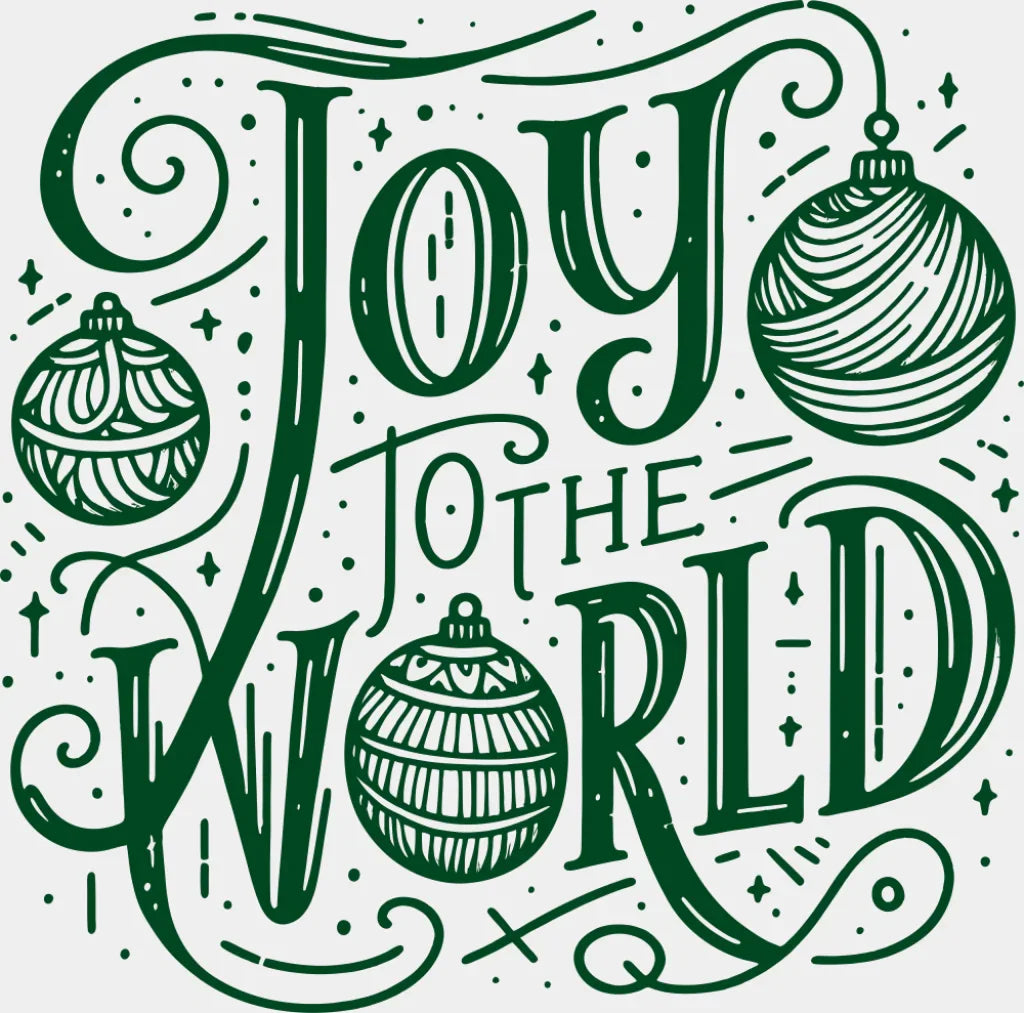 Joy To The World 4 Colors - Christmas DTF Transfer Adult Unisex - S & M (10’’) / Green Color Design (See Imaging)