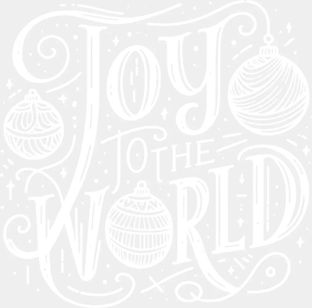 Joy To The World 4 Colors - Christmas DTF Transfer Adult Unisex - S & M (10’’) / White Color Design (See Imaging)